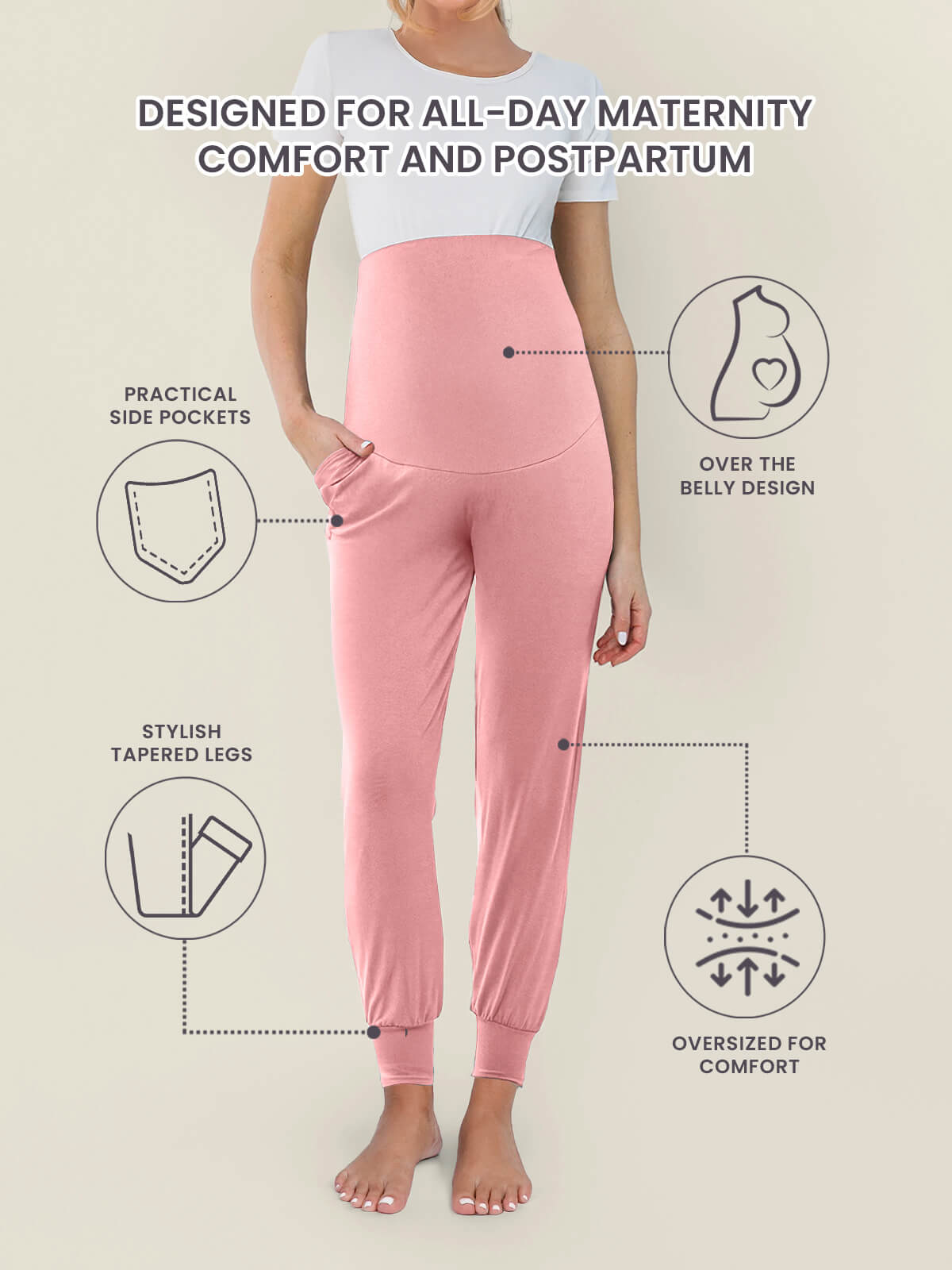 Calça Jogger MOMA - Maternidade e Pós-Parto