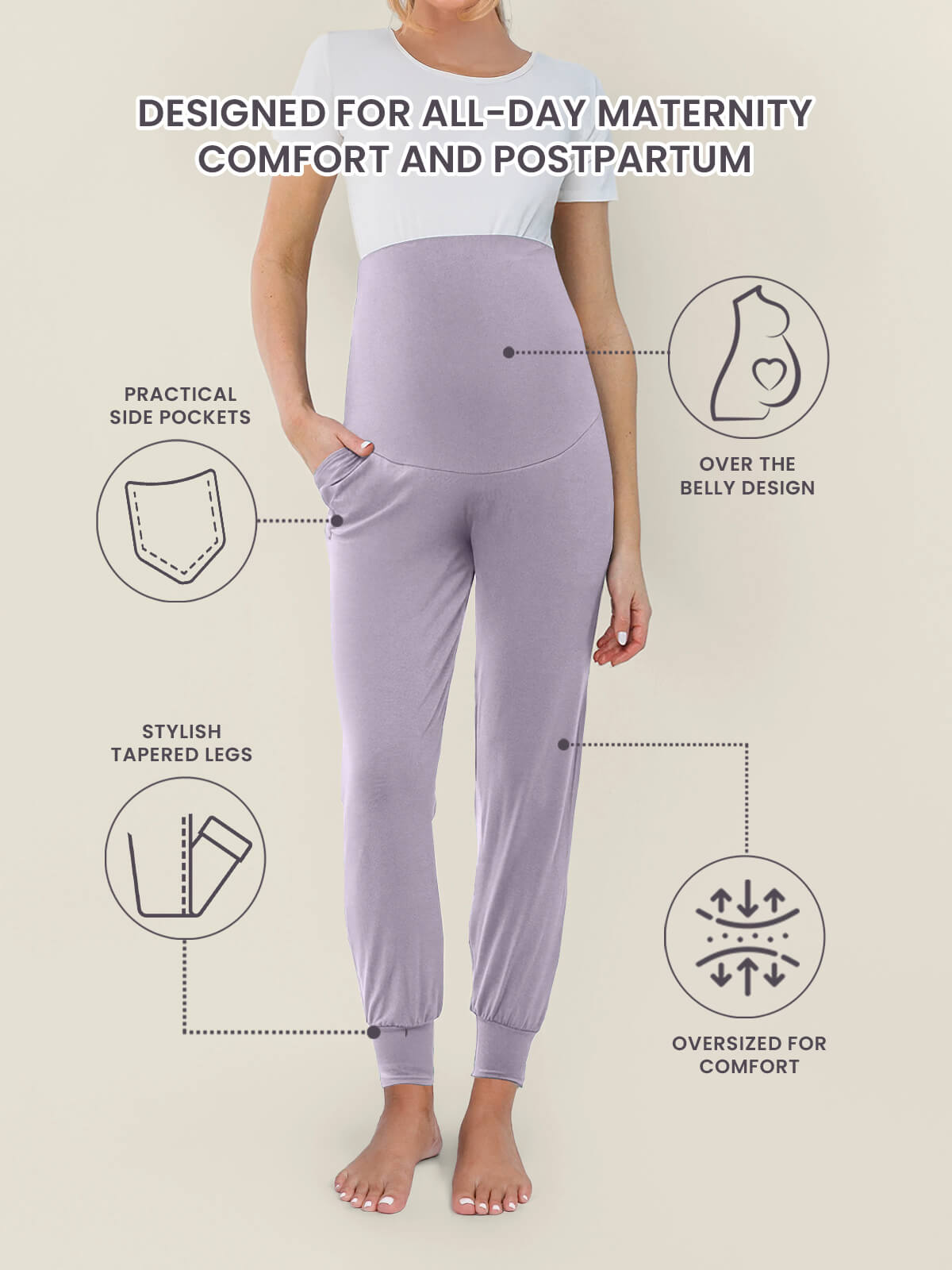 Calça Jogger MOMA - Maternidade e Pós-Parto