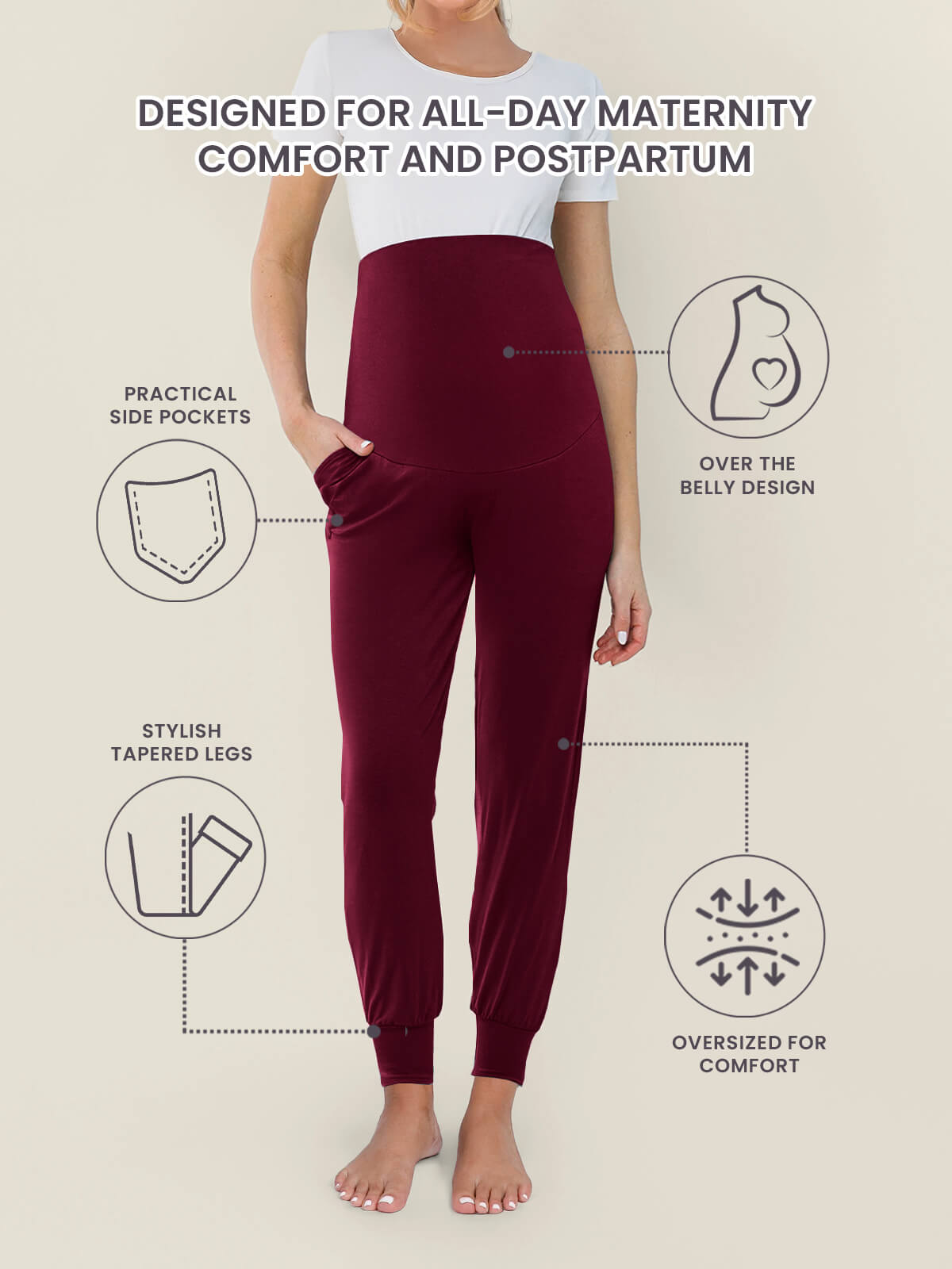 Calça Jogger MOMA - Maternidade e Pós-Parto