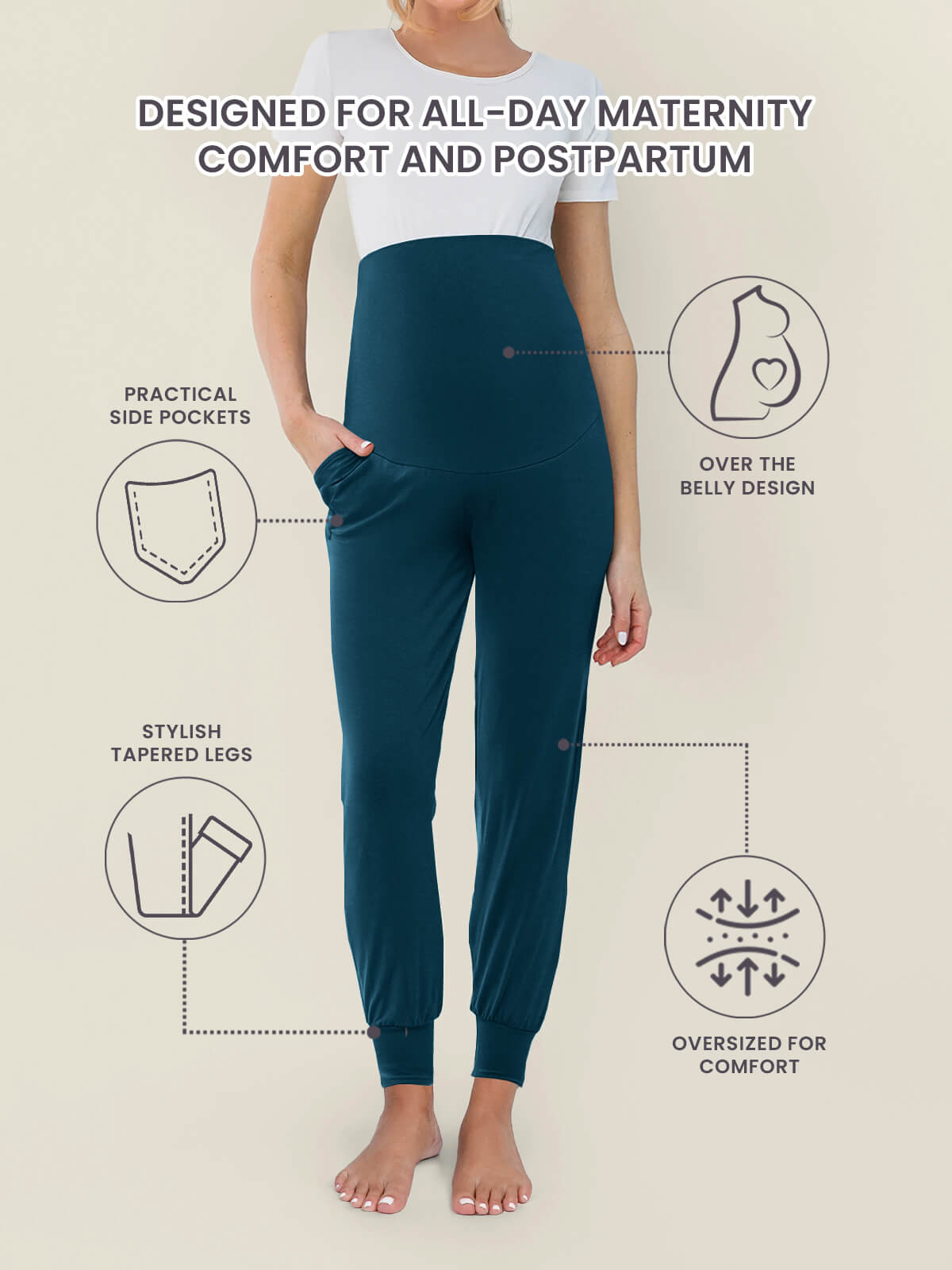 Calça Jogger MOMA - Maternidade e Pós-Parto