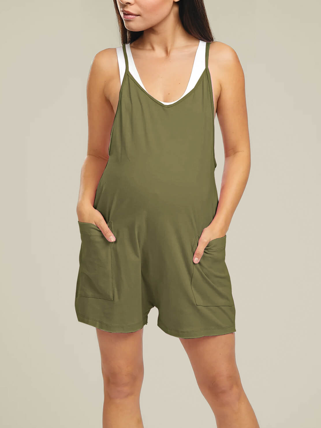 Macacão curto oversized MOMA - Maternidade e pós-parto
