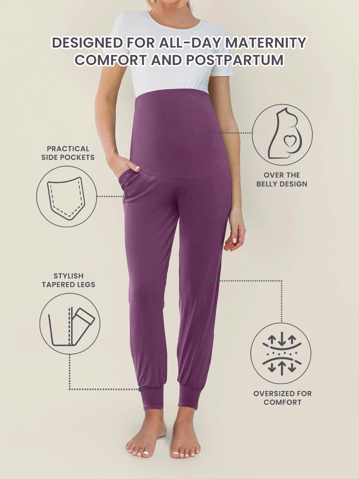 Calça Jogger MOMA - Maternidade e Pós-Parto